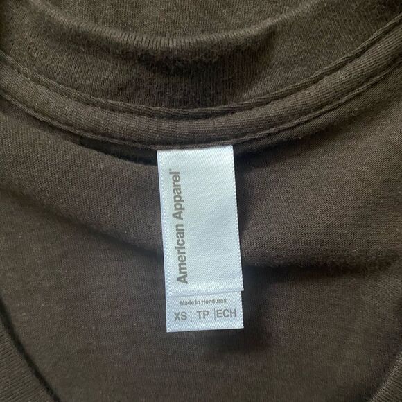 American Apparel Fine Jersey V Neck Ladies Short Sleeve Tee Brown Extra Small - Picture 9 of 9